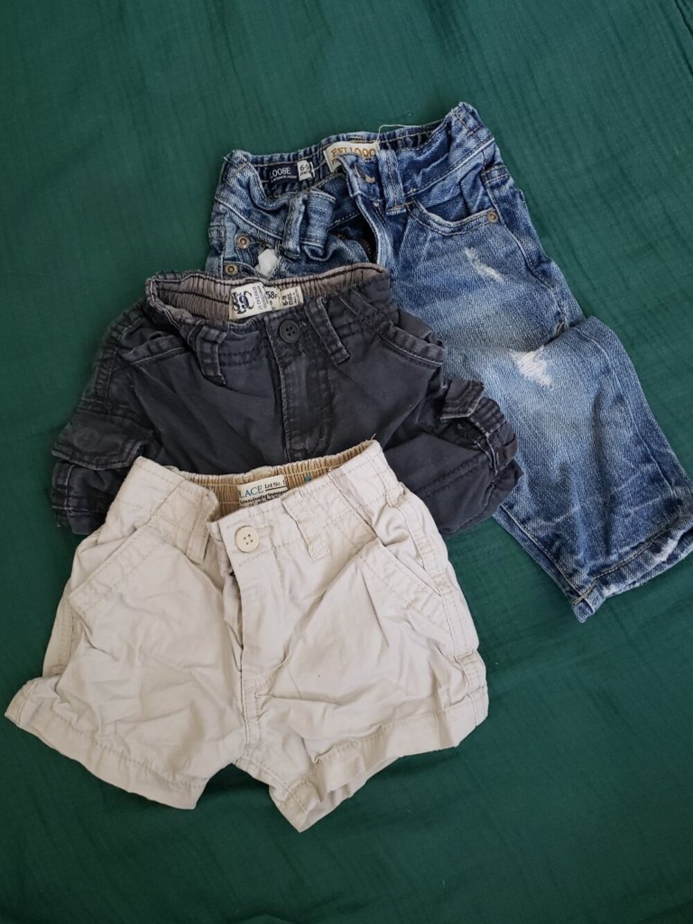 Children’s Place Baby Boys Bottoms Lot: Shorts (2) + Jeans (1) - Size 6-9 Months